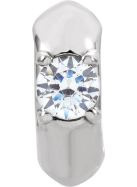 14K Yellow Gold Imitation Blue Zircon Birth of a Child® Spacer Charm/Pendant
