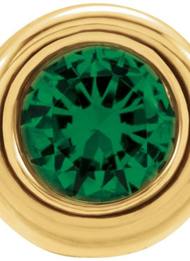 14K Yellow Gold 5 mm Imitation Citrine Pendant