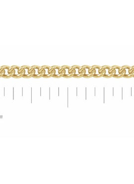 14K Rose Gold Recycled Metal 2.25 mm Curb Chain by the Inch