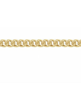 14K Rose Gold Recycled Metal 2.25 mm Curb Chain by the Inch