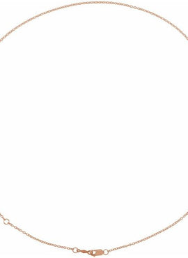 14K Yellow Gold Recycled Metal 1.3 mm Cable Chain by the Inch