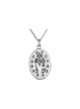 14K Yellow Gold 12x8 mm Oval Miraculous Medal