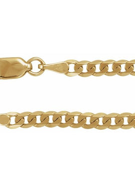 14K Yellow Gold 3 mm Curb 18