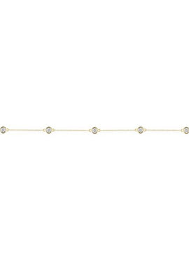 14K Rose Gold 1/3 CTW Natural Diamond Bezel-Set Station 7