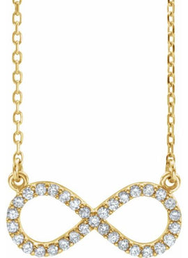 14K White Gold 1/6 CTW Natural Diamond Infinity 17