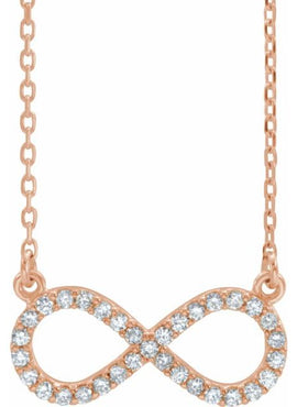 14K White Gold 1/6 CTW Natural Diamond Infinity 17