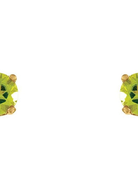 14K White Gold Imitation Mozambique Garnet Youth Earrings