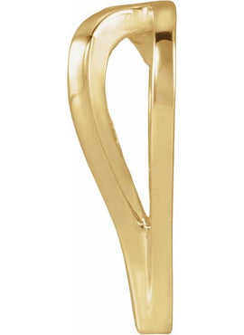 10K Yellow Gold Heart Slide Pendant