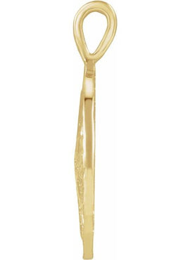 10K Yellow Gold Sand Dollar Pendant