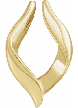 10K Yellow Gold Pendant Enhancer