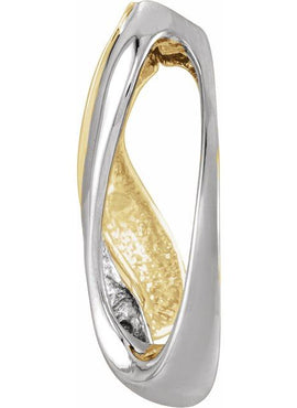 14K White/Yellow Gold .08 CTW Natural Diamond Slide Pendant