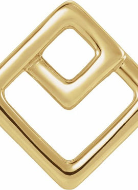 14K Yellow Gold Geometric Pendant