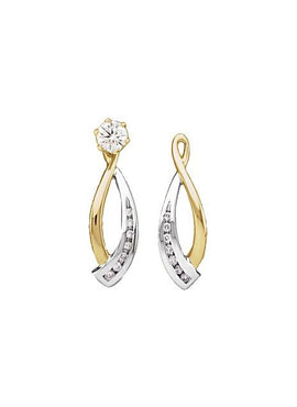 14K White/Yellow Gold 1/5 CTW Natural Diamond Earring Jackets