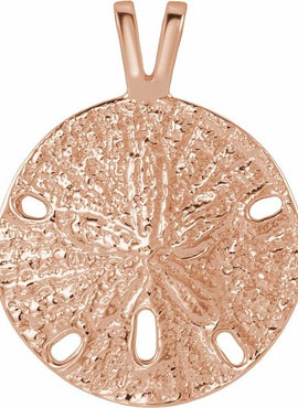 10K Yellow Gold Sand Dollar Pendant