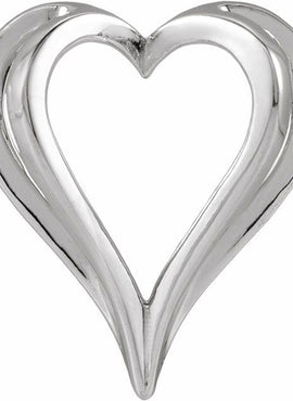 10K Yellow Gold Heart Slide Pendant
