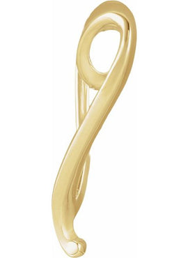 18K Yellow Gold Heart Slide Pendant