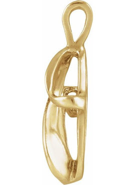 18K Yellow Gold Freeform Pendant
