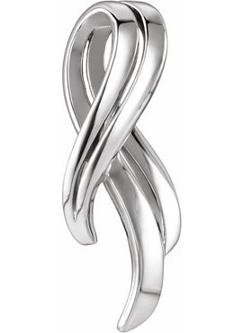 14K Yellow Gold Ribbon Slide Pendant