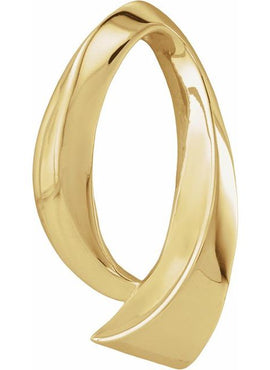 18K Yellow Gold Freefrom Slide Pendant