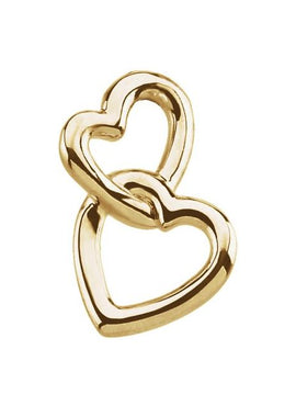 10K Yellow Gold Double Heart Pendant