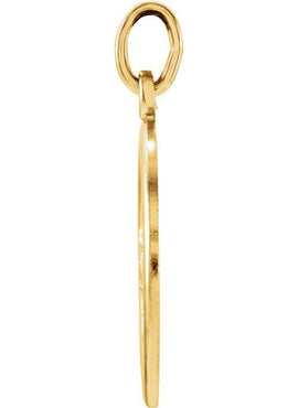 14K Yellow Gold 16 mm St. Christopher Medal
