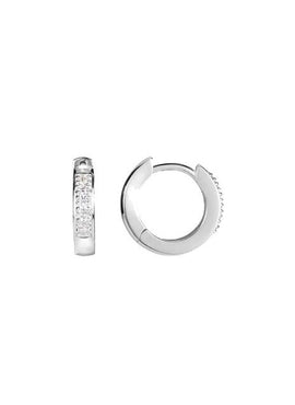 14K Yellow Gold .08 CTW Natural Diamond 12.5 mm Hoop Earrings