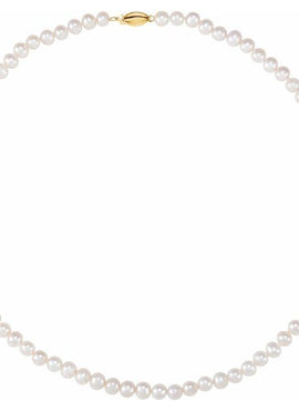 14K Yellow Gold Panache® Cultured White Freshwater Pearl 18