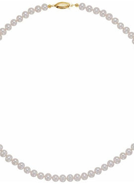 14K Yellow Gold Panache® Cultured White Freshwater Pearl 18