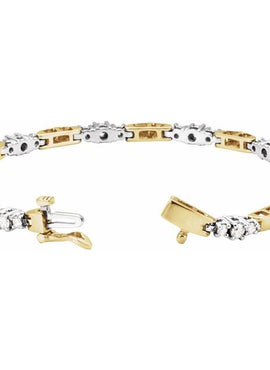 14K Yellow/White Gold 1 3/4 CTW Natural Diamond Line 7