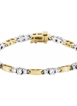 14K Yellow/White Gold 1 3/4 CTW Natural Diamond Line 7