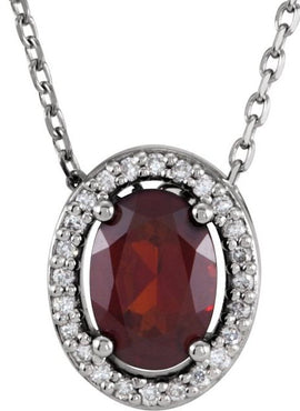 14K Yellow Gold Natural Citrine & .05 CTW Natural Diamond 16