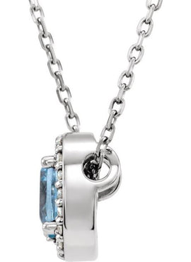14K Yellow Gold Natural Sky Blue Topaz & .04 CTW Natural Diamond 16