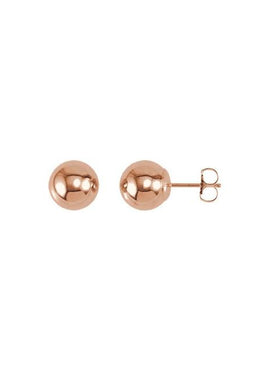 14K Rose Gold 4 mm Ball Earrings