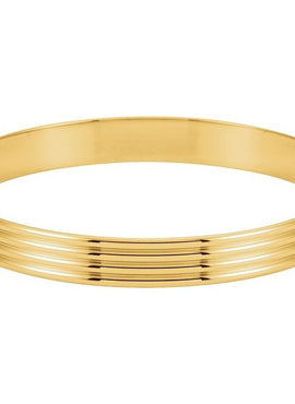 14K Yellow Gold 8 mm Grooved Bangle 7 1/2