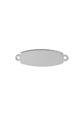 14K Yellow Gold 24 Gauge Identification Bracelet Stamping with External Drilled Eyelet
