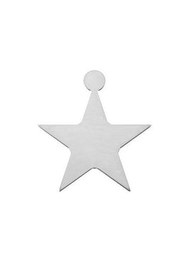 14K Yellow Gold 24 Gauge Star Stamping with External Undrilled Eyelet