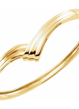 14K White Gold Hinged Bangle 6 1/2