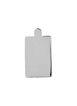 14K Yellow Gold 20 Gauge Rectangle Stamping with External Undrilled Eyelet