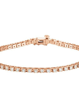 14K Rose Gold 2 1/4 CTW Natural Diamond Line 7 1/4