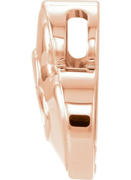 14K Yellow Gold 14x14 mm Heart Slide Pendant