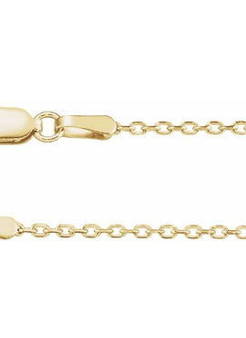 14K Rose Gold 1.4 mm Diamond-Cut Cable Chain by the Inch
