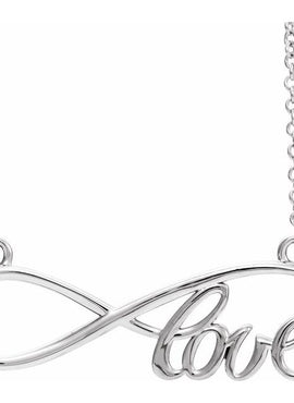 14K Rose Gold 27.5x8.4 mm Infinity-Inspired Love 17