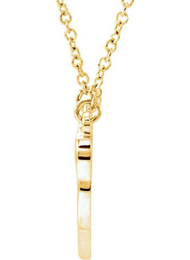 14K Rose Gold Graduated Heart 17 1/2