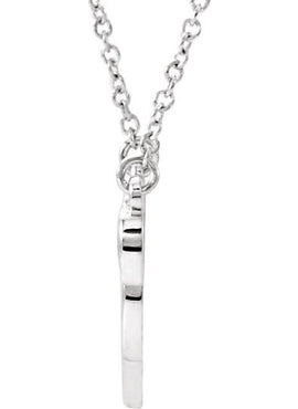 14K Rose Gold Graduated Heart 17 1/2