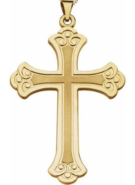 14K Yellow Gold Cross Pendant