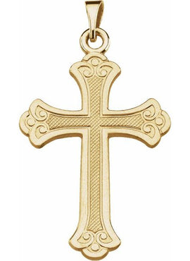 14K Yellow Gold Cross Pendant