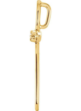 14K Yellow Gold .01 CTW Natural Diamond Cross Pendant