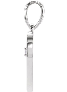 Platinum .04 CTW Natural Diamond Heart Pendant