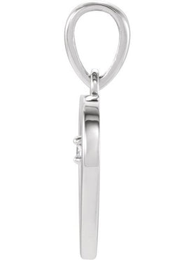 Platinum .04 CTW Natural Diamond Heart Pendant