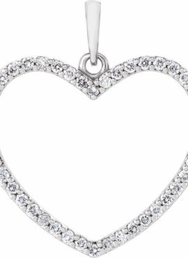 14K Rose Gold 1/5 CTW Natural Diamond Heart Pendant